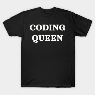 Coding Queen White T-Shirt